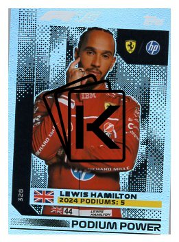 2025 Topps Turbo Attax F1 Scuderia Ferrari Podium Power  328 Lewis Hamilton