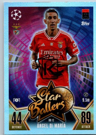 Fotbalová kartička 2023-24 Topps Match Attax UEFA Club Competitions Star Ballers Limited Edition BB 12  Ángel Di María (SL Benfica)
