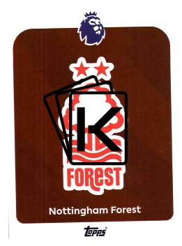 fotbalová kartička 2025-26 Topps  Premier League 235 Nottingham Forest Logo