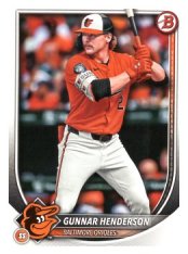 Baseballová karta 2025 Bowman 2 Gunnar Henderson, Baltimore Orioles