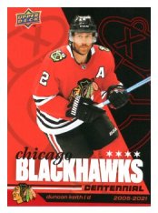 2025-26 Upper Deck Centennial Chicago Blackhawks 26 Duncan Keith