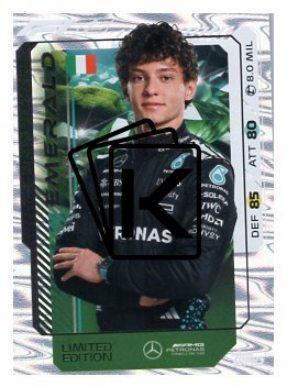 2025 Topps Turbo Attax F1 Mercedes AMG Limited Edition Emerald LE2 Kimi Antonelli