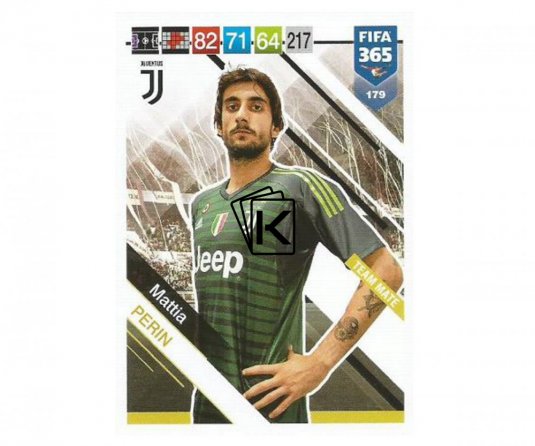 Fotbalová kartička Panini FIFA 365 – 2019 Team Mate 179 Mattia Perin Juventus
