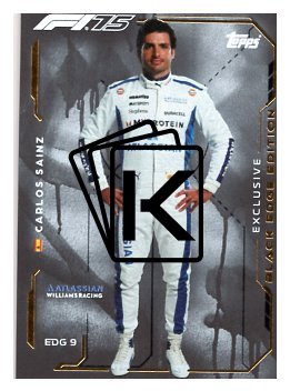 2025 Topps Turbo Attax F1 Williams Racing Black Edge EDG9 Carlos Sainz