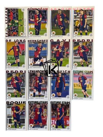 Týmový set 2024-25 Topps UEFA Club Competitions Flagship FC Barcelona