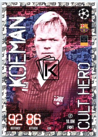 Fotbalová kartička 2023-24 Topps Match Attax UEFA Club Competitions  Cult hero 436 Ronald Koeman FC Barcelona