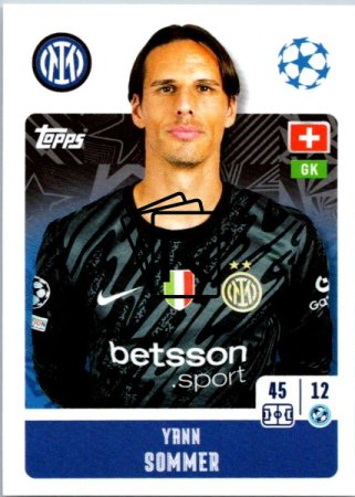 2024-25 Topps Champions League 186 Yann Sommer (FC Internazionale Milano)