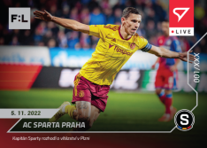 fotbalová kartička SportZoo 2022-23 Live L-055 David Pavelka AC Sparta Praha /78