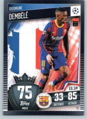 fotbalová kartička 2020-21 Topps Match Attax 101 Champions League 75 Ousmane Dembélé FC Barcelona