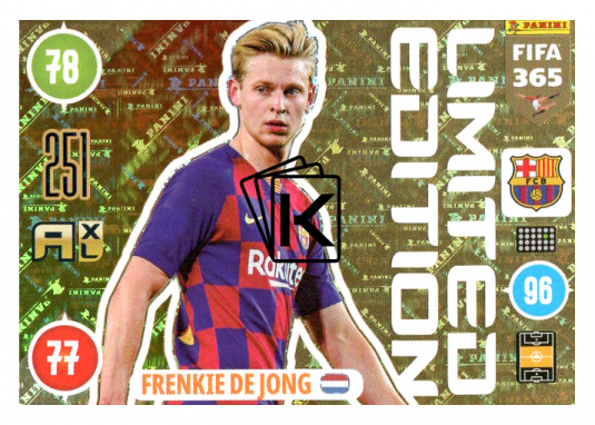 Panini Adrenalyn XL FIFA 365 2021 Limited Edition Frankie De Jong FC Barcelona