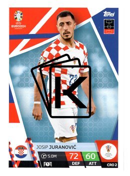 fotbalová karta Topps Match Attax EURO 2024 CRO2 Josip Juranovič (Croatia)
