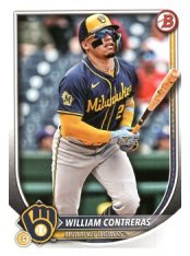 Baseballová karta 2025 Bowman 70 William Contreras, Milwaukee Brewers