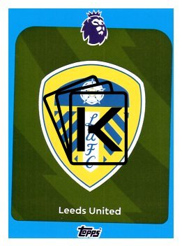 fotbalová kartička 2025-26 Topps  Premier League 325 Leeds United Logo-PARALLEL Blue