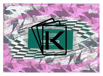 2025 Topps Turbo Attax F1 Aston Martin  46	Team Logo- Paralel Pink