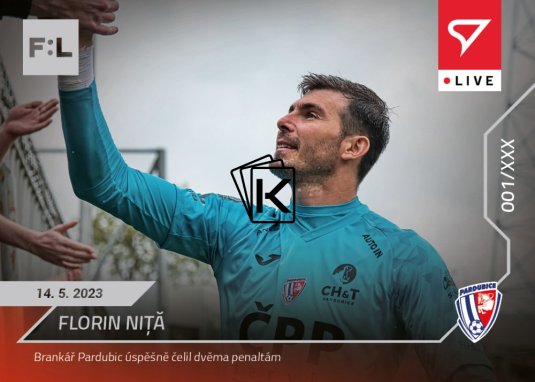 fotbalová kartička 2022-23 SportZoo Fortuna Liga Live L-108 Florin Niťa FK Pardubice /87