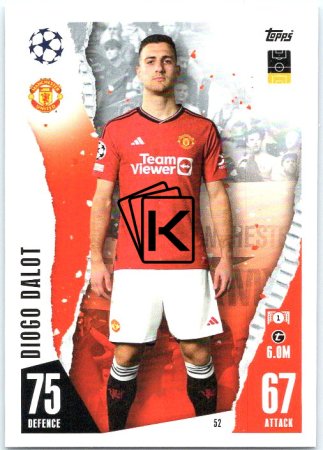 Fotbalová kartička 2023-24 Topps Match Attax UEFA Club Competitions 52	Diogo Dalot Manchester United