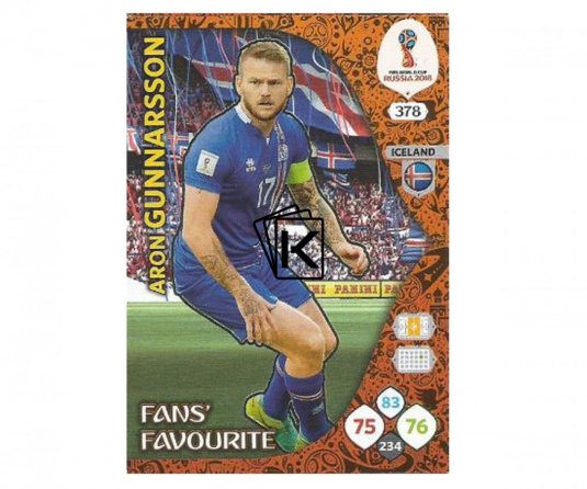 Fotbalová kartička Panini Adrenalynl XL World Cup Russia 2018 Fans Favourite 378 Aron Gunnarsson