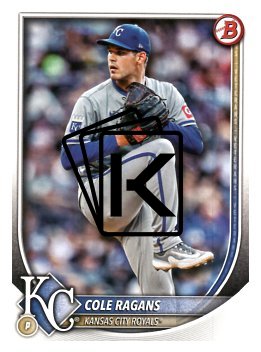 Baseballová karta 2025 Bowman 40 Cole Ragans, Kansas City Royals