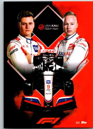 2021 Topps Formule 1 Turbo Attax  82 Team Card Uralkali Haas