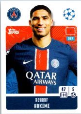 2024-25 Topps Champions League 287 Achraf Hakimi (Paris Saint-Germain)