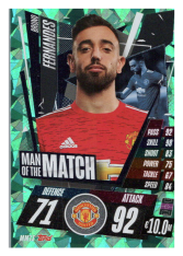 fotbalová kartička Topps Match Attax Champions League 2020-21 Man of the Match MM13 Bruno Fernandes - Manchester United