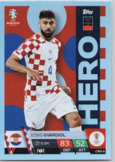 fotbalová karta Topps Match Attax EURO 2024 CRO4 Joško Gvardiol (Croatia)  -  Hero