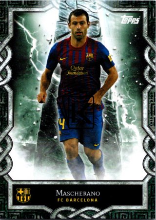 fotbalová kartička 2024-25 Topps FC Barcelona Fan Set Monolith MO-2 Javier Mascherano