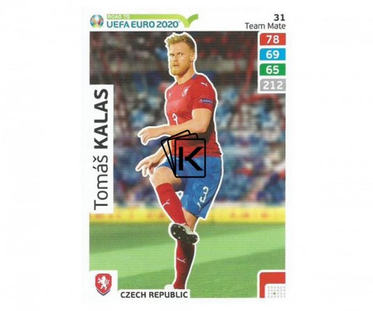 Fotbalová kartička Panini Road To Euro 2020 – Team Mate -Tomáš Kalas - Česko - 31
