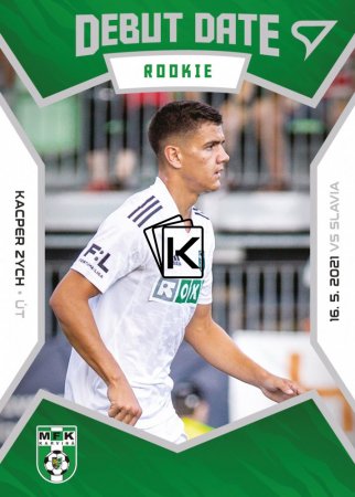 fotbalová kartička 2021-22 SportZoo Fortuna Liga Serie 2 Debute Date Rookie DR17 Kacper Zych MFK Karviná