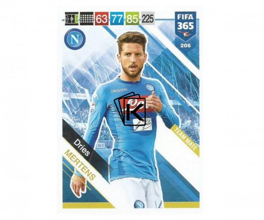 Fotbalová kartička Panini FIFA 365 – 2019 Team Mate 206 Dries Mertens SSC Neapol