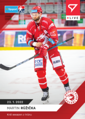 Hokejová kartička SportZoo 2021-22 Live L-088 Martin Růžička HC Oceláři Třinec /73