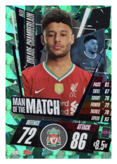fotbalová kartička Topps Match Attax Champions League 2020-21 Man of the Match MM6 Alex Oxlade-Chamberlain - Liverpool