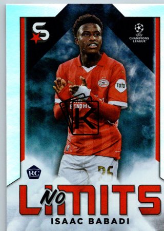 Fotbalová kartička 2023-24 Topps Superstars UEFA Club Competitions No Limits NL-14 Isaac Babadi (PSV Eindhoven) – RC