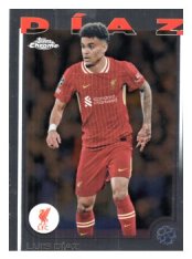 fotbalová kartička 2024-25 Topps Chrome 169 Luis Díaz, Liverpool FC
