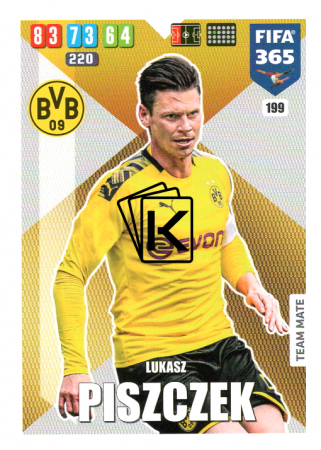 Fotbalová kartička Panini Adrenalyn XL FIFA 365 - 2020 Team Mate 199 Lukasz Piszczek Borussia Dortmund