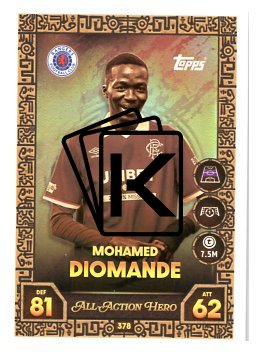fotbalová kartička 2025-26 Topps Match Attax UCC 378 Mohamed Diomande (Rangers FC)