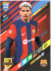 fotbalová karta Panini FIFA 365 2024 Adrenalyn BAR3 Ronald Araüjo FC Barcelona Team Mate