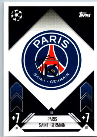 fotbalová kartička 2024-25 Topps Match Attax UEFA Club Competitions  154 Team Badge (Paris Saint-Germain)