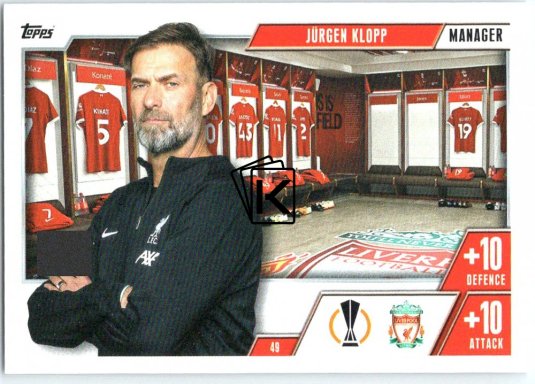 2023-24 Topps Match Attax EXTRA UEFA Club Competition Managers 49 Jürgen Klopp (Liverpool)