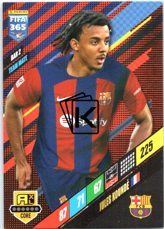 fotbalová karta Panini FIFA 365 2024 Adrenalyn BAR2	Jules Koundé FC Barcelona Team Mate
