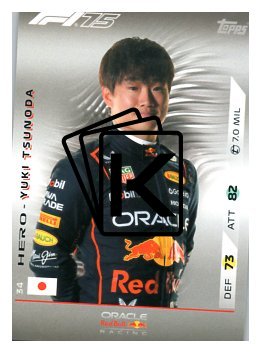 2025 Topps Turbo Attax F1 Oracle Red Bull Racing  34 Yuki Tsunoda