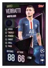 Fotbalová kartička 2019-2020 Topps Match Attax Champions League Super Squad Marco Verratti SS7 PSG