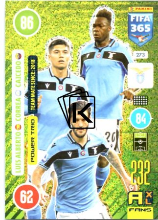 fotbalová karta Panini Adrenalyn XL FIFA 365 2021 Power Trio 273 Alberto Correa Caicedo SS Lazio