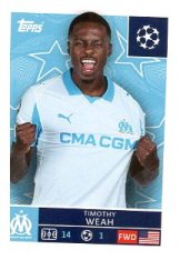 2025-26 Topps Champions League  Olympique de Marseille 353 Timothy Weah