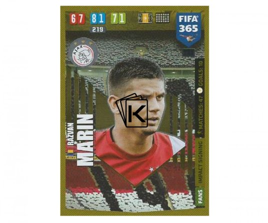 Fotbalová kartička Panini FIFA 365 – 2020 FANS Impact Signing 284 Razvan Marin
