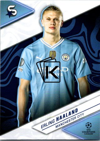 Fotbalová kartička 2023-24 Topps Superstars UEFA Club Competitions 87 Erling Haaland (Manchester City)