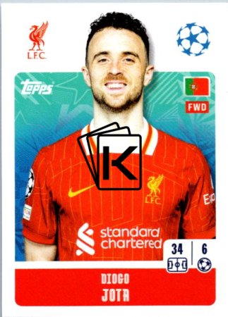 2024-25 Topps Champions League 269 Diogo Jota (Liverpool)