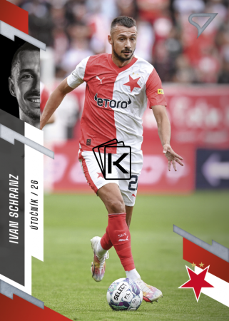 fotbalová kartička 2023-24 SportZoo Fortuna Liga 28 Václav Schranz SK Slavia Praha