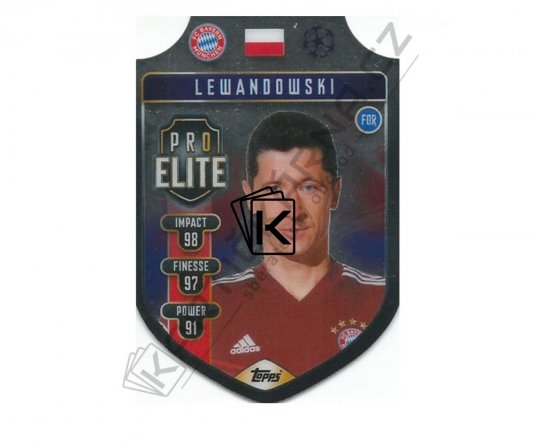 fotbalová kartička 2021-22 Topps Match Attax UEFA Champions League Elite Die-Cut Shield SH12 Robert Lewandowski - FC Bayern München