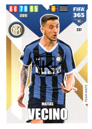 Fotbalová kartička Panini Adrenalyn XL FIFA 365 - 2020 Team Mate 237 Matias Vecino Inter Milan